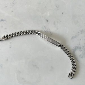 David Yurman mens diamond ID bracelet